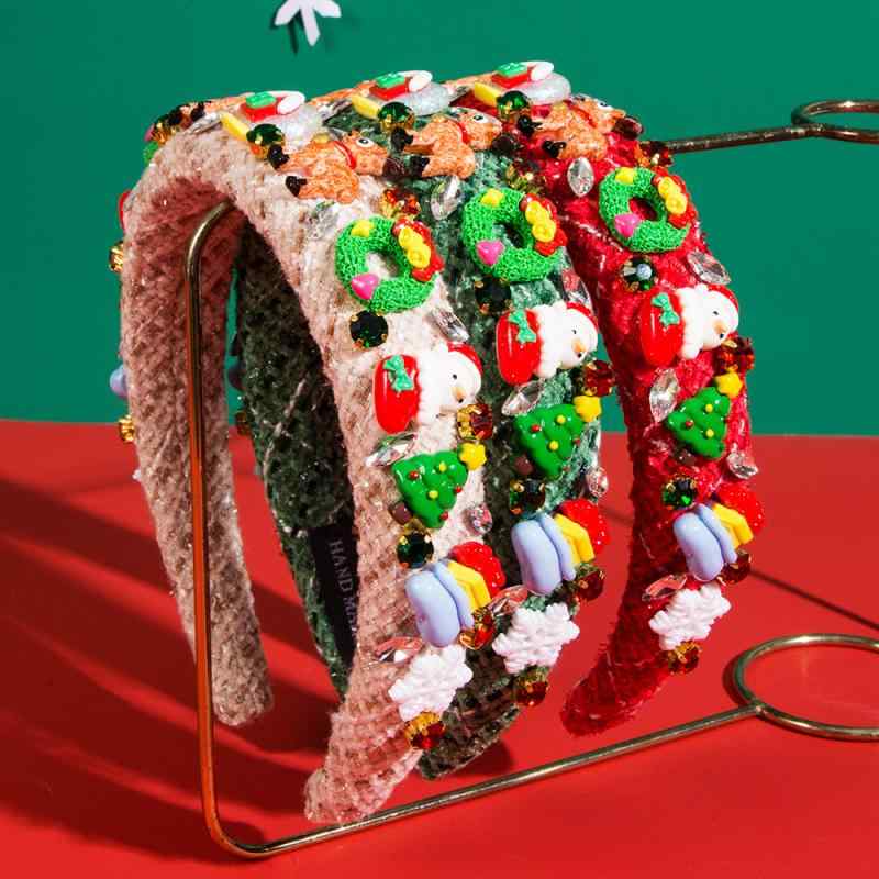 カチューシャ レディース クリスマス イベント トナカイ スノーマン 雪の結晶 クリスマスベル 布製 ラ..