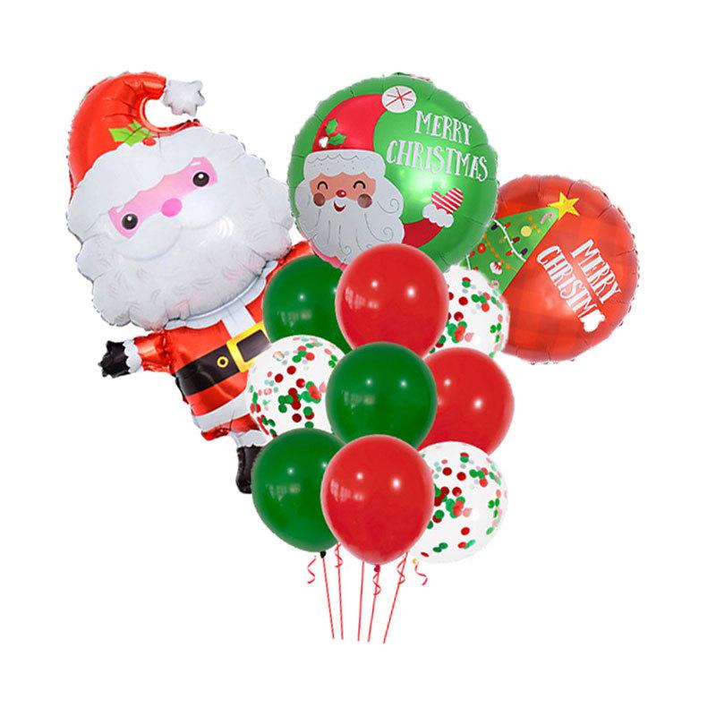 バルーン クリスマス パーティー飾り付け ゴム風船 アルミバルーン サンタクロース 雪だるま ツリー デ..