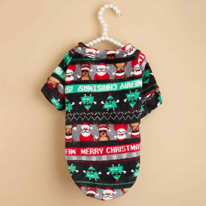 ペット服 犬猫兼用 クリスマス スウェット トレーナー 秋冬 防寒 保温 フリース ボア もこもこ あった..