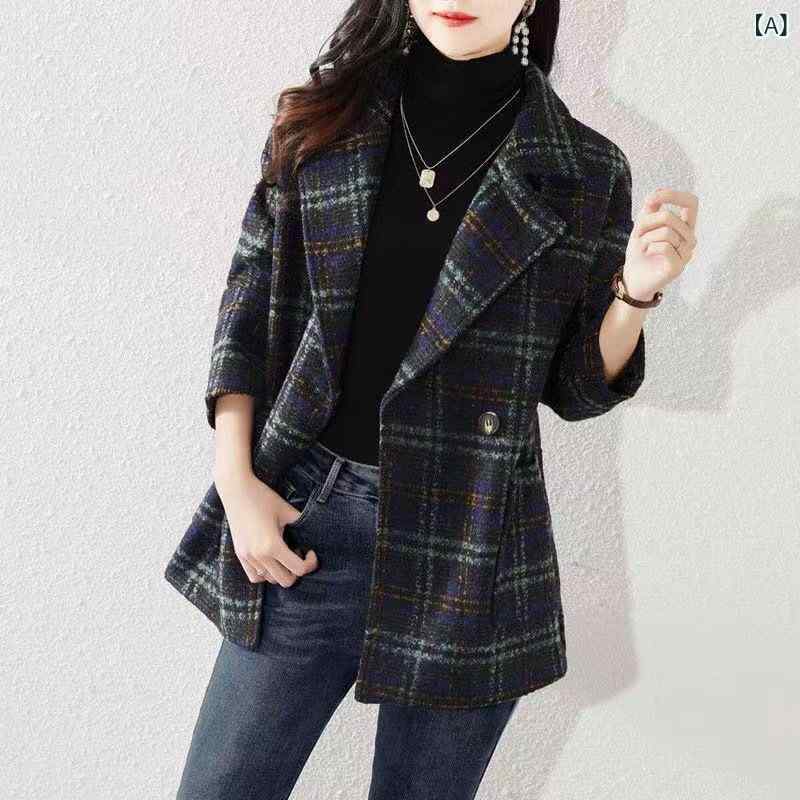 コート レディース 高級感 ウール ツイード アウター テーラードカラー ロング丈 ゆったり オーバーサイズ マキシ丈 エレガント カジュアル 通勤 オフィス 秋冬