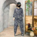 レディース セットアップ 春秋 薄手 ゆったり ルーズ 体型カバー 長袖 トップス ハーレムパンツ サルエルパンツ コットンリネン 綿麻 ポリエステル エスニッ...