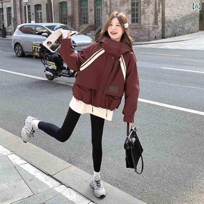 ダウンジャケット レディース ポリエステル 裏起毛 厚手 ショート丈 パーカー フード付き ゆったり ホワイトダックダウン ジップアップ ポケット 冬 防寒 カジュアル