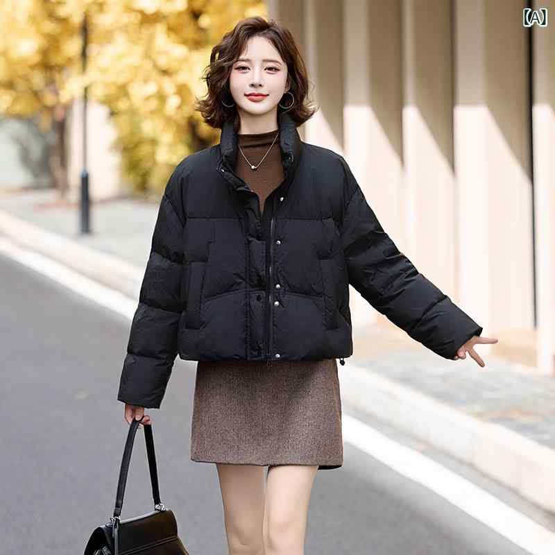 ダウンジャケット レディース 90%ホワイトダックダウン 厚手 フード付き ゆったり オーバーサイズ 中綿 パデッドジャケット ボリューム感 冬物 ブラック シャンパンカラー カジュアルスタイル