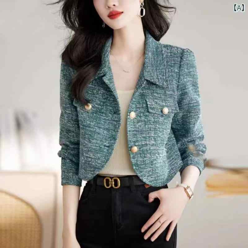テーラードジャケット レディース 長袖 カジュアル ショート丈 春秋 おしゃれ スリムフィット 細見え 小柄向け アウター 通勤 オフィス 普段使い 羽織り ポリエステル