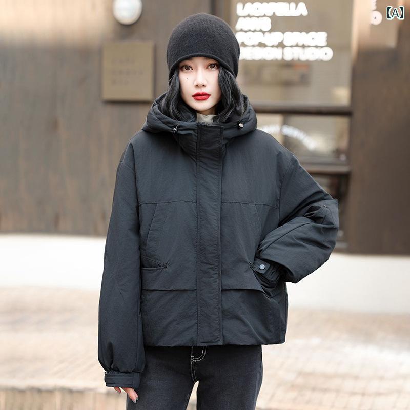 ダウンジャケット レディース 秋冬 90% ホワイトダックダウン 厚手 暖かい 防寒 ゆったり オーバーサイズ ミドル丈 フード付き 長袖 ポケット ジップアップ 韓国風 ファッション カジュアル 着回し ポリエステル