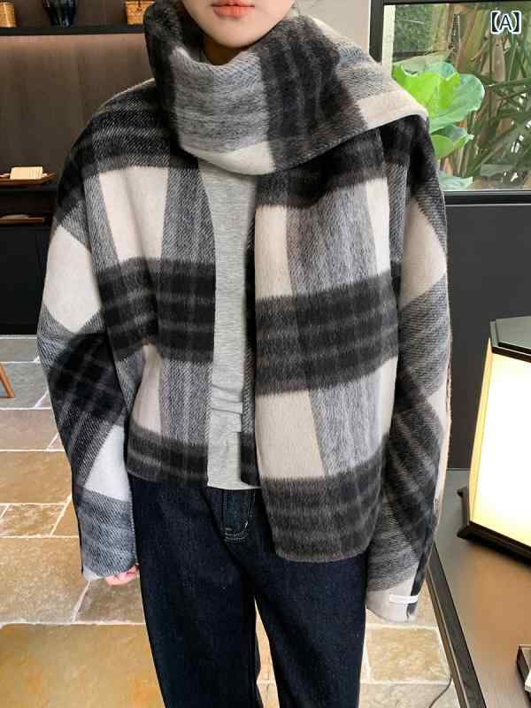 コート レディース 上質ウール チェック柄 メルトン オーバーサイズ ビッグシルエット 厚手 レトロ テーラードカラー シングルボタン モノトーン カジュアル 冬アウター