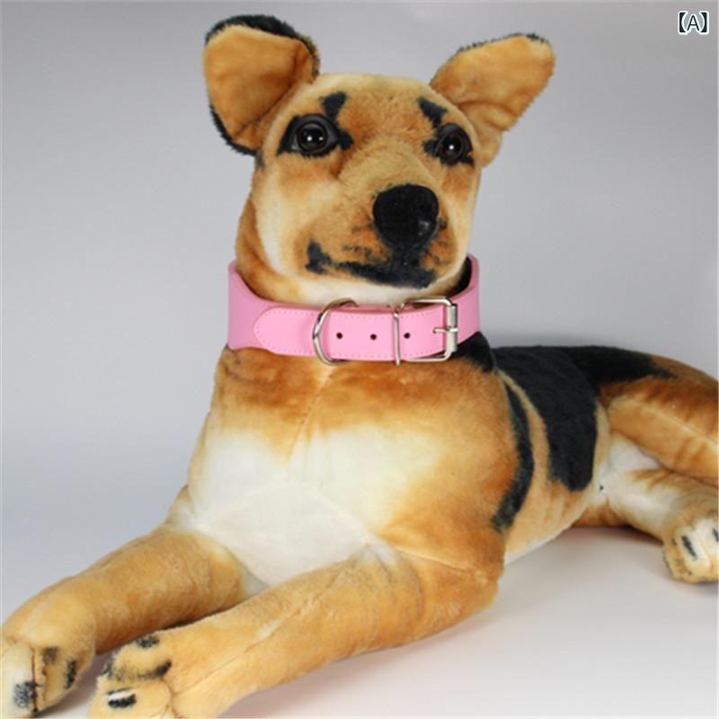 ・カテゴリ: 犬用首輪・カラー展開: ピンク、ブラウン、ブルー、ブラック、レッド・素材: レザー・対象: 犬・サイズ展開: L（幅5cm×長さ56cm、首周り42cm-50cm）、XL（幅5cm×長さ61cm、首周り47cm-55cm）、XXL（幅5cm×長さ66cm、首周り52cm-60cm）・スタイル: カジュアル