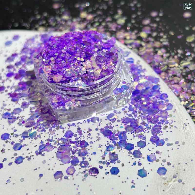 ネイルパーツ レディース グリッター ラメ パウダー セルフネイル デコ素材 レジン...
