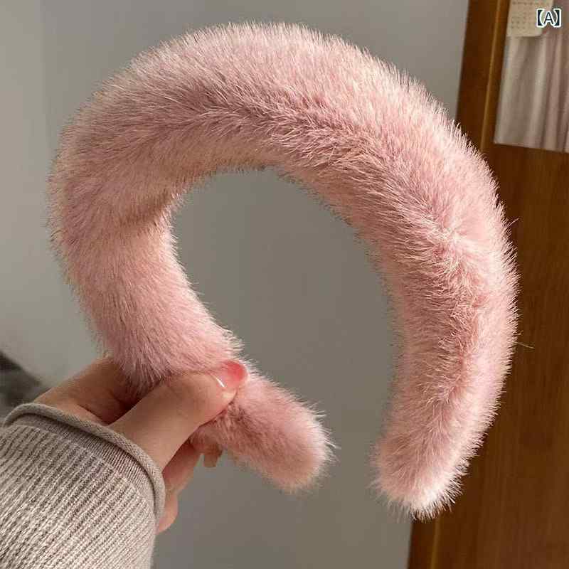 ヘアアクセサリー レディース 秋冬 フェイクミンクファー ふわふわ 頭頂部ボリュームアップ 小顔効果 上品 マラード カチューシャ ヘアバンド 髪飾り
