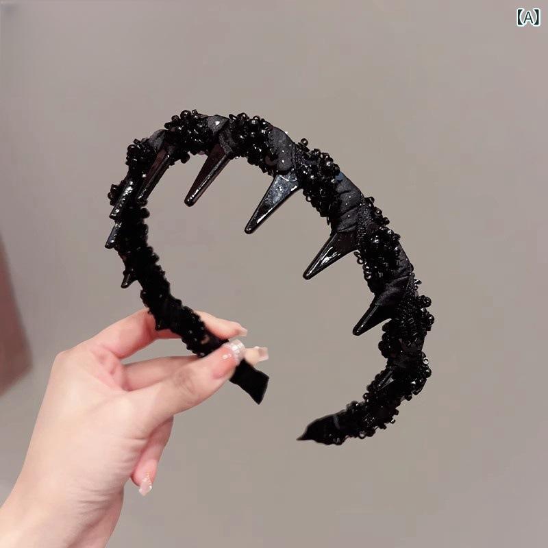 ヘアアクセサリー レディース 上品 ビーズ カチューシャ 高級感 プリンセス フレンチ クリスタル ハン..