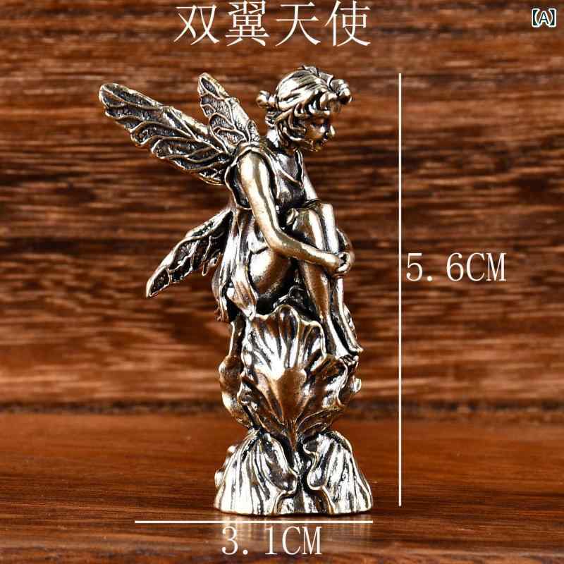 China Ornaments - 置物 真鍮 天使 無垢 銅工芸品 アンティーク風 上品 コーヒーテーブル デスク 玄関 リビング インテリア雑貨 オブジェ 茶寵