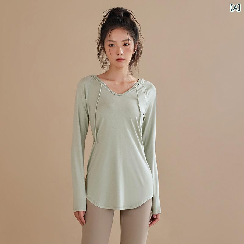 トップス レディース ヨガウェア ランニングウェア フィットネスウェア 高級感 フード付き パーカー 長袖 速乾性 ゆったり 細見え効果 スポーツウェア 秋冬 ポリエステル