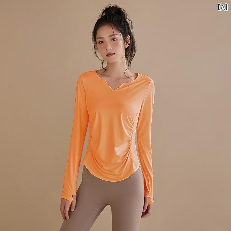 ヨガウェア レディース 吸湿速乾 長袖 スポーツトップス フィットネス ピラティス ランニング トレーニ..