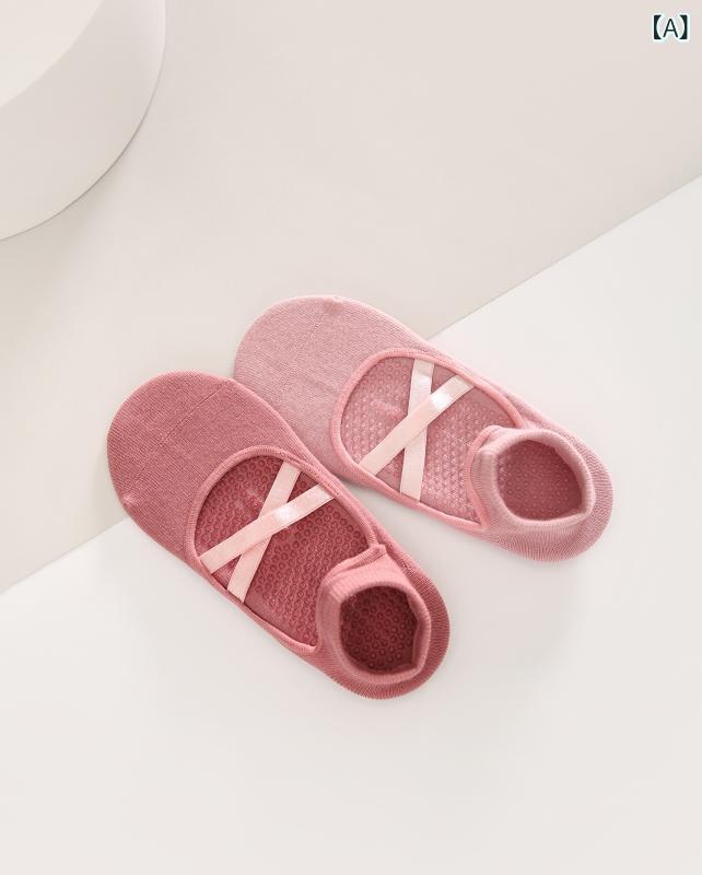 ソックス レディース 女性用 ヨガ ピラティス スポーツ 運動 普段使い ルームソックス シリコン グリップ 滑り止め 通気性 吸汗速乾 綿 コットン パイル地 摩擦軽減 ショート丈 2足組