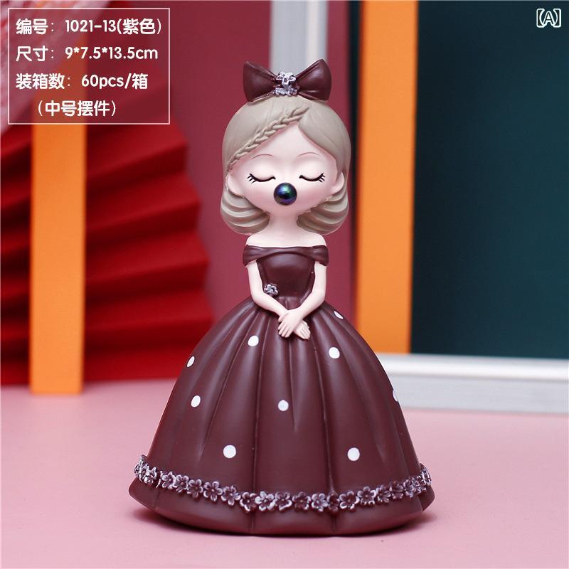 車内装飾 かわいい ガールフィギュア ユニーク おしゃれ センターコンソール 香水置き ディスプレイ オ..