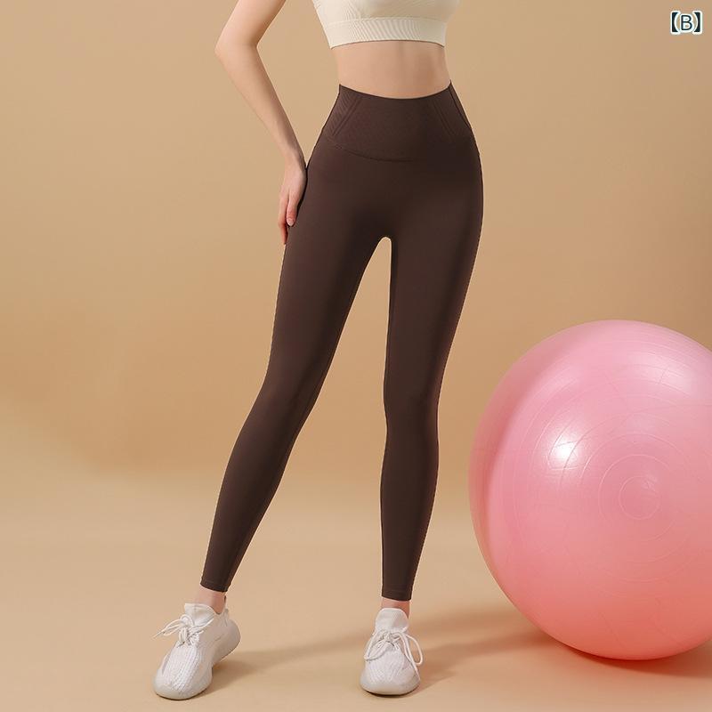 ヨガパンツ レディース ハイウエスト ヌーディ ウエストシェイプ ヒップアップ 腹...