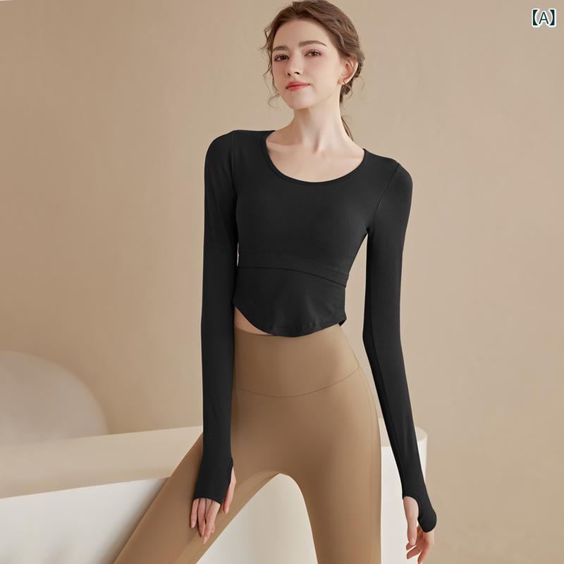 トップス レディース 長袖 カップ付き 高級感 着痩せ フィット 速乾 ストレッチ ランニング ヨガ ピラティス ジム トレーニング スポーツ フィットネス 秋