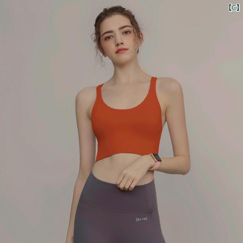 スポーツブラ レディース ハイインパクト ランニング ヨガ フィットネス ジム トレ...