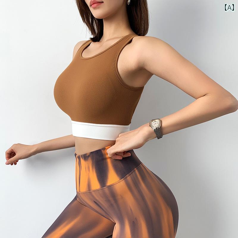 スポーツブラ レディース ハイサポート 揺れない ホールド力 ランニング ジム フィットネス トレーニング ノンワイヤー 美背デザイン 薄手 3/4カップ シームレス ナイロン 一体型ブラ