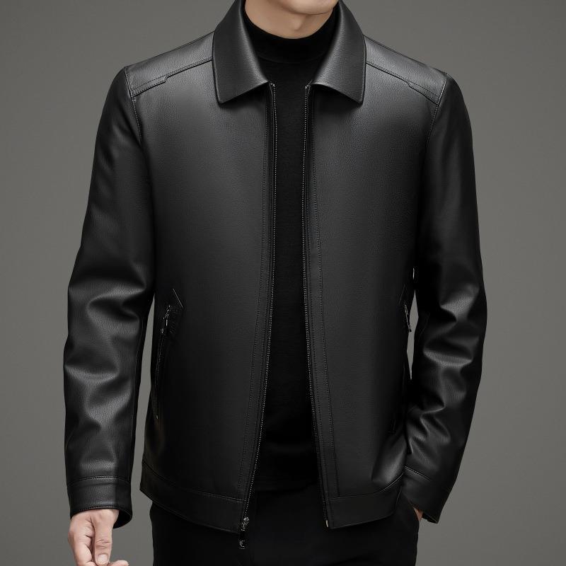 レザージャケット メンズ 羊革 シープスキン ダウンライナー 厚手 防寒 暖かい スリムフィット ジッパー 本革 ビジネス カジュアル 冬 秋冬