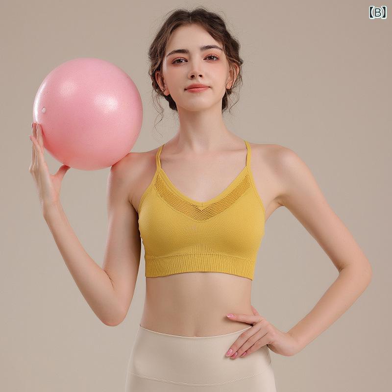 スポーツブラ レディース 女性用 ヨガ フィットネス ランニング アウトドア 揺れ防止 衝撃吸収 通気性 吸湿速乾 ノンワイヤー シームレス 美背 バストアップ 補正 ナイロン 3/4カップ narukimar-10382281 naruki サンプル画像2