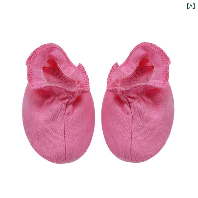 ベビー手足カバー 新生児 赤ちゃん 綿 コットン ニット 無地 SNS風 保温 防寒 擦り傷防止 引っ掻き防止..