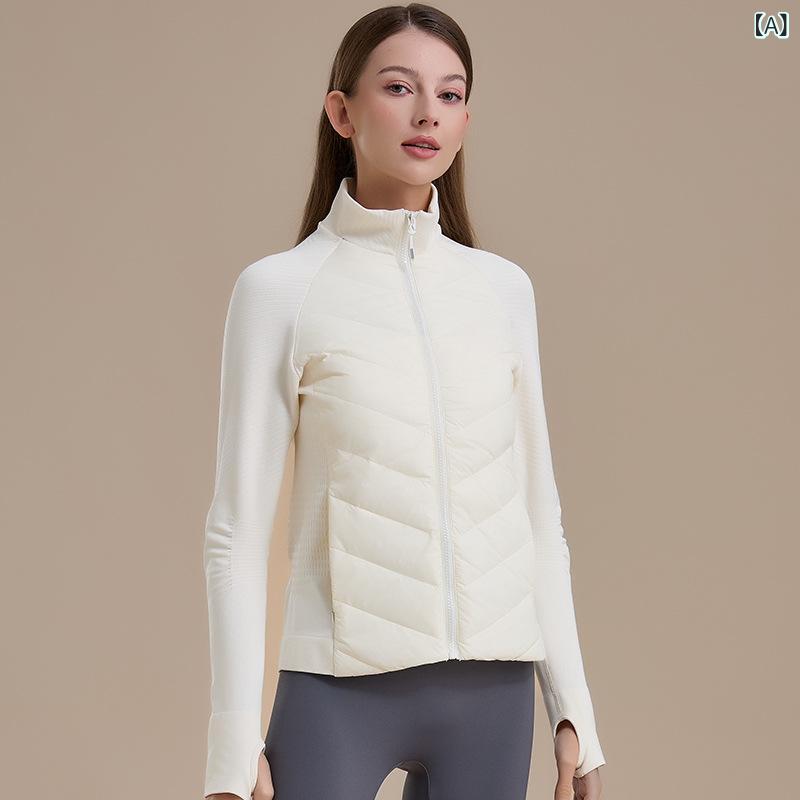 ダウンジャケット レディース ショート丈 スポーティー カジュアル 日韓風 白グースダウン 軽量 薄手 立体デザイン スタンドカラー スリムフィット 高級感 アウター 秋冬