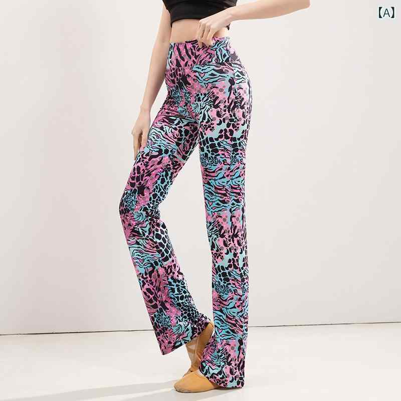 Ladies Wear - スポーツパンツ レディース ヒョウ柄 ハイウエスト ヒップアップ スリムフィット 着痩せ効果 普段使い ランニング ジム トレーニング ストレート ロングパンツ 速乾 伸縮性