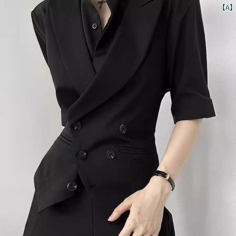 ベスト メンズ レディース カジュアル ビジネス スーツスタイル ピークドラペル シングルブレスト ブリティッシュ 高級感 スリムフィット ポリエステル 黒 ジレ チョッキ 通勤 オフィス 普段使い サイドポケット