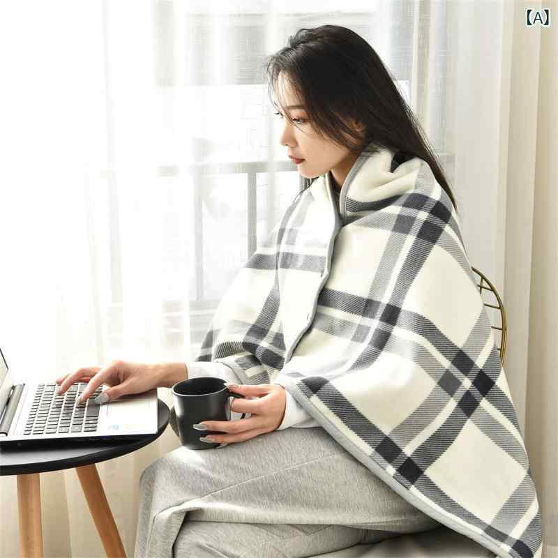 ブランケット フランネル 柔らか 厚手 ショール 膝掛け オフィス用 昼寝 ポリエステル 多機能 保温 あったか チェック柄 冷え対策 秋冬 リラックス リビング