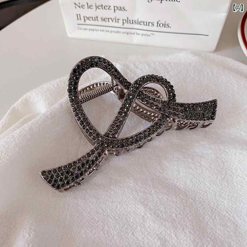 ヘアクリップ レディース 大きめ バンスクリップ 髪留め 髪飾り パール ラインストーン メタル 合金 電気メッキ加工 ヘアアクセサリー まとめ髪 崩れない しっかり挟む 上品 エレガント