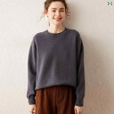 カシミヤ ニットセーター レディース クルーネック 厚手 7ゲージ リラックス 上品 通勤 長袖 プルオーバー トップス 秋冬