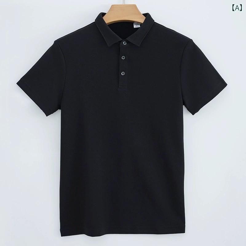 Collaboration - ポロシャツ メンズ 男性用 半袖 襟付き フィットシルエット 無地 両面コットン 230g エアレイヤー 厚手 形態安定 通気性 洗濯機洗い可 ビジネス カジュアル 普段使い 高級感