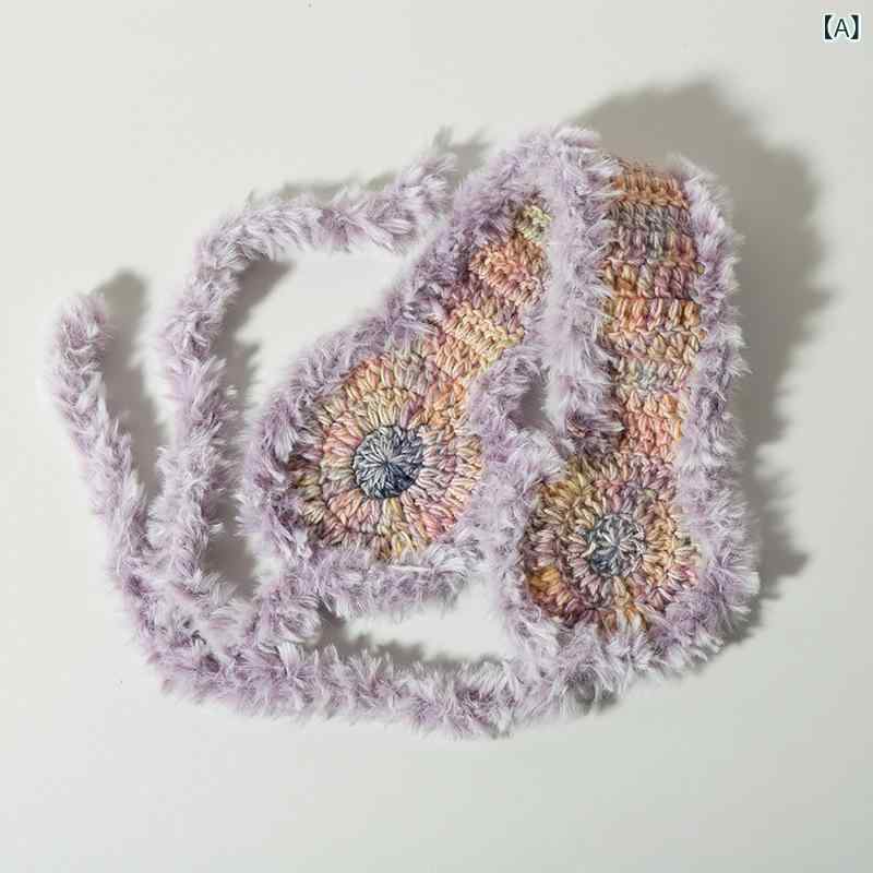 耳当て レディース ニット 毛糸 グラデーションカラー もこもこ ボア ふわふわ ヘッドバンド 防寒 あっ..