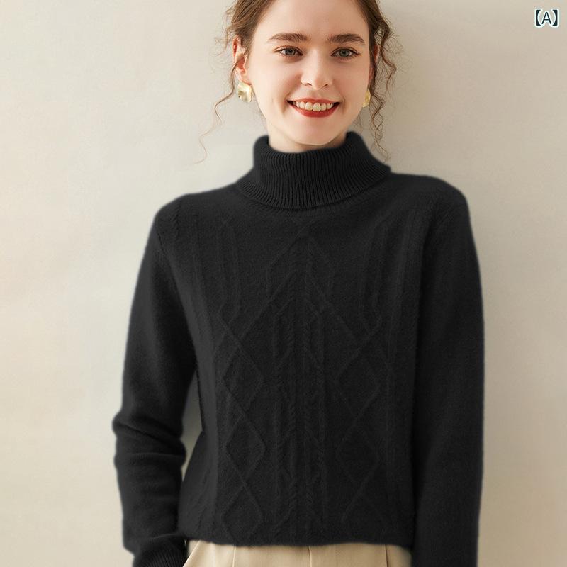 ニット レディース カシミヤ ハイネック プルオーバー オーバーサイズ 肉厚 あったか 着痩せ 秋冬 イン..