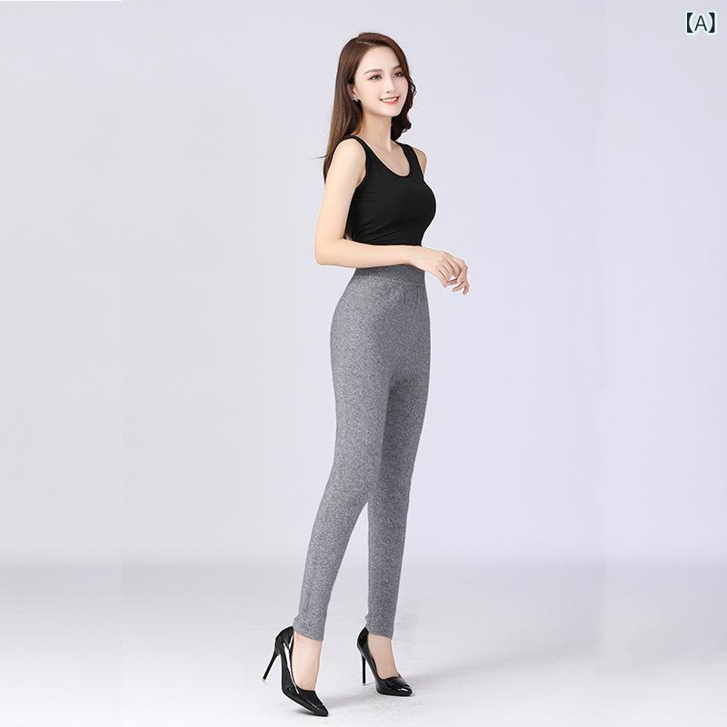 レギンス レディース 防寒 カシミヤ 厚手 裏起毛 タイツ スパッツ 保温 あったか ハイウエスト 深履き ..