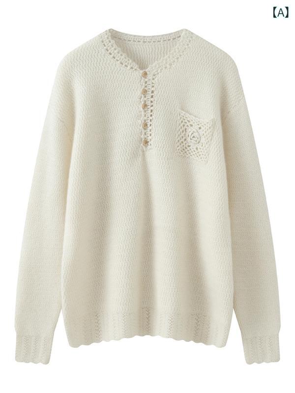 ニット レディース カシミヤ100% セーター Vネック 長袖 ゆったり プルオーバー 無地 厚手 リブ編み 保..