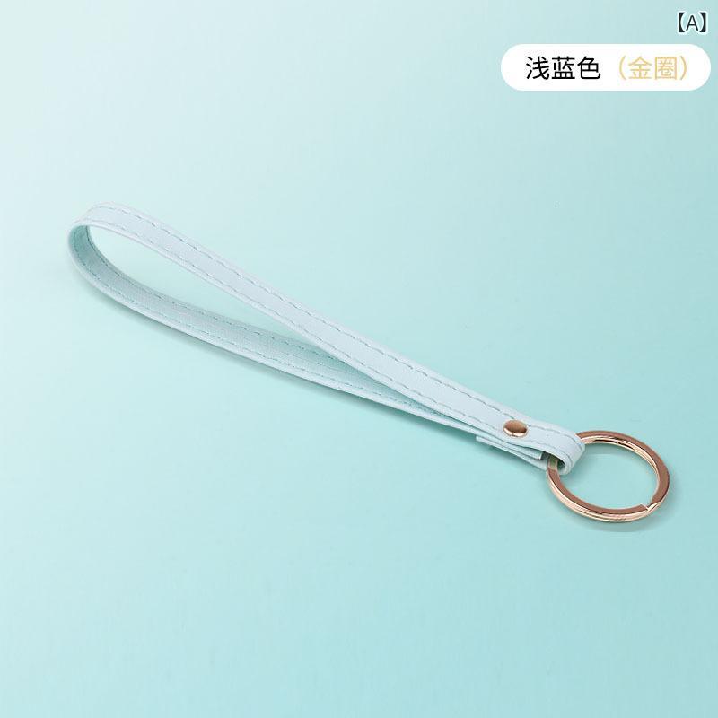 Key Holder - キーホルダー リストストラップ PUレザー 革製 紛失防止 ハンドストラップ 車の鍵用 鍵チャーム バッグチャーム 小物 アクセサリー 上品 ビジネス 通勤 多用途