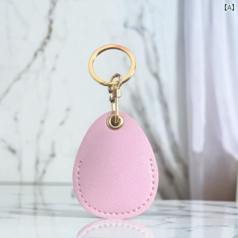 キーホルダー ドアカードケース パスケース レザー 本革 雫型 非接触対応 スマートキー収納 鍵収納 多機能 小物入れ 上品 パールゴールド