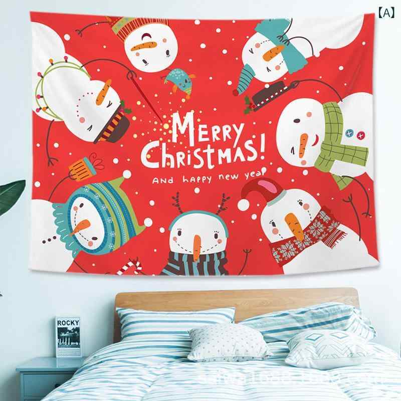 タペストリー クリスマス インスタ映え おしゃれな壁掛け リビング 寝室 部屋飾り ライブ配信 背景布 ..