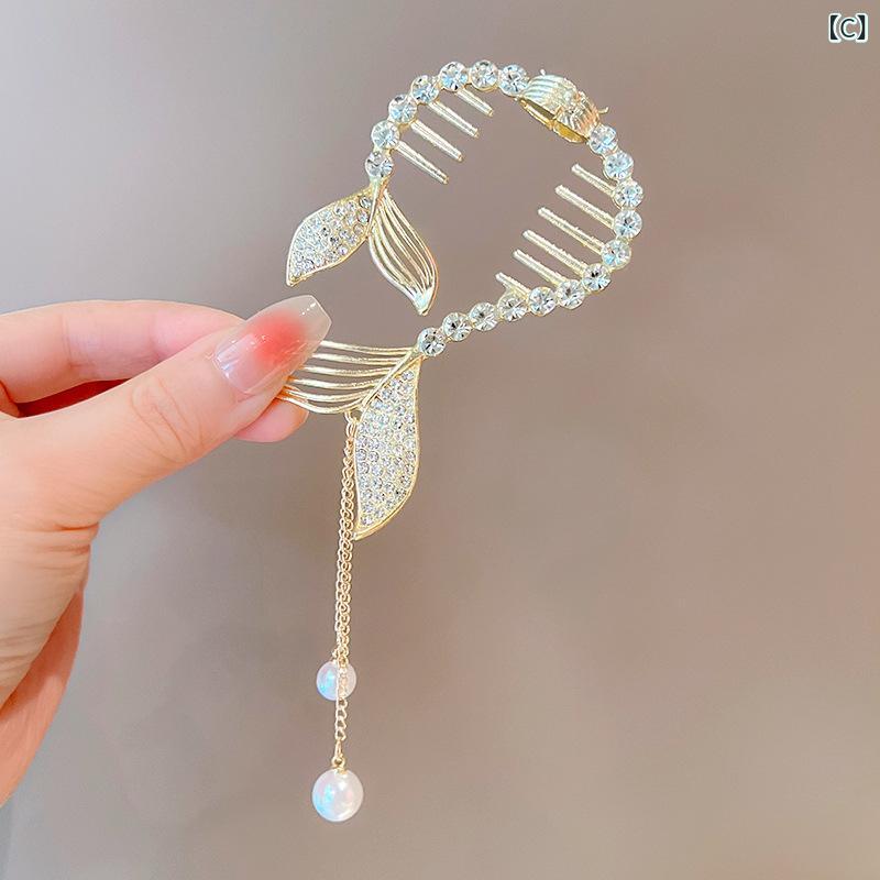 narukiのヘアアクセサリー キッズ 女の子 お団子 ヘアクリップ ポニーテール バレッタ 髪飾り 花柄 パール 金属アレルギー対応 丈夫 落ちにくい 簡単｜アングル3