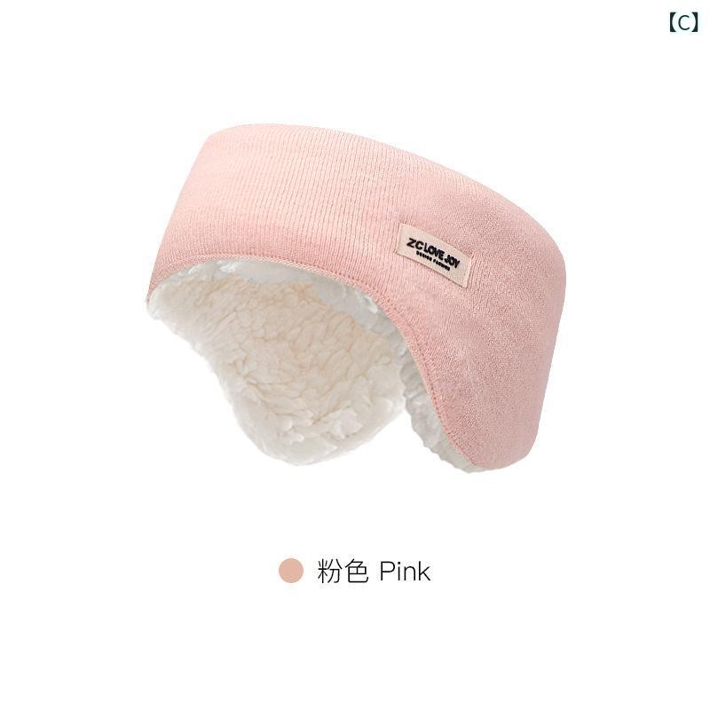 narukiのイヤーマフ 男女兼用 メンズ レディース 冬用 フェイクボア ニット もこもこ 幅広 防寒 防風 保温 ヘッドバンド式 多機能 耳カバー アウトドア サイクリング お出かけ｜アングル3