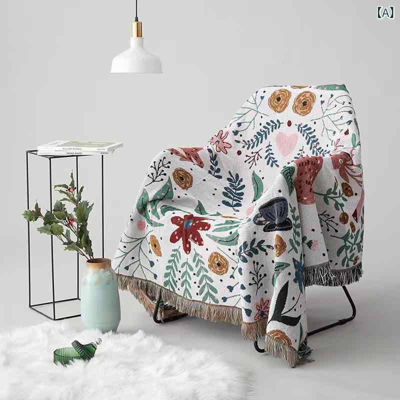 Sofa Covers - ソファカバー 北欧 森林 小鹿柄 全面カバー オールシーズン 1人掛け ソファスロー ソファパッド 洗濯可能 おしゃれ 汚れ防止 模様替え ポリエステル リビング