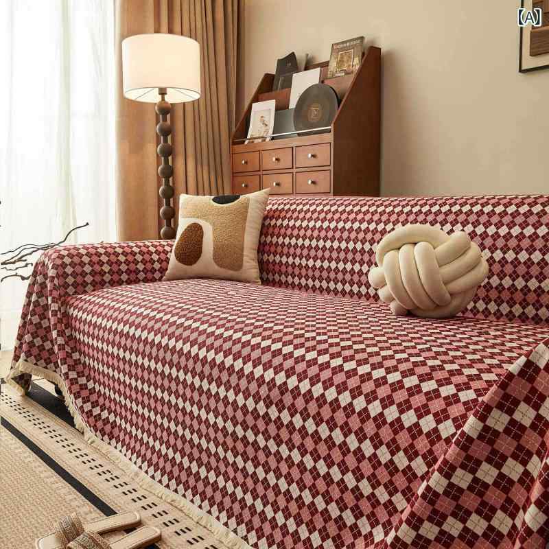 ソファカバー 綿麻混紡 ポリエステル混 猫ひっかき防止 マルチカバー ソファーカバー ボヘミアン エスニック 民族調 幾何学模様 ジルコニア柄 おしゃれ インテリア