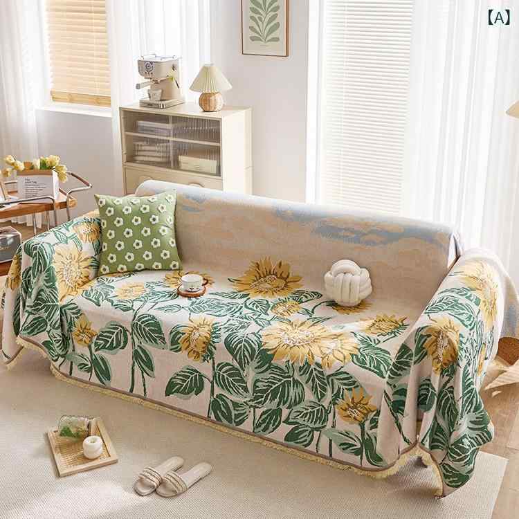 Sofa Covers - ソファカバー フレンチアメリカン 油絵柄 ボタニカル 花柄 ライトラグジュアリー 高級感 レトロ ヴィンテージ シェニール織り マルチクロス ソファパッド リビング インテリア 模様替え