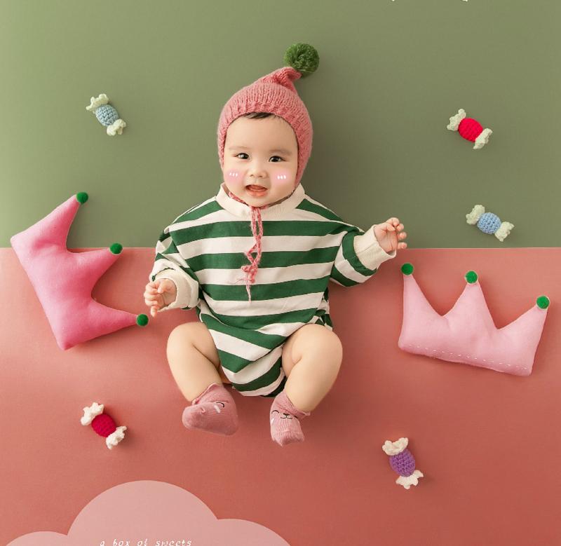 ベビー 撮影衣装 記念写真 生後100日 お食い初め ハーフバースデー バースデーフォト コスチューム 服 ..