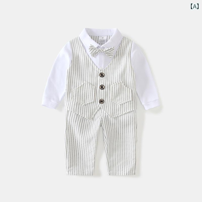 ・カテゴリ: キッズセットアップ・対象: 男の子・スタイル: ブリティッシュ・セットの種類: パンツスーツ・セット内容: 2点セット・ギフトボックス内容: ウェア・対象年齢: 乳幼児（1〜3歳目安）・袖丈: 長袖・フード: なし・パンツ丈:...