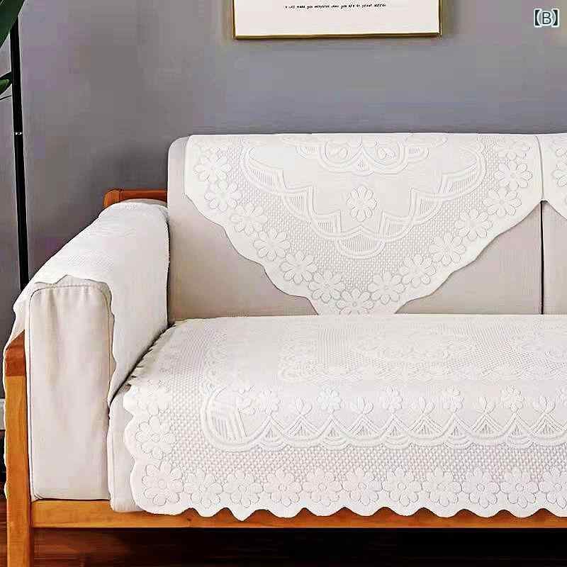 マルチカバー レース ソファ用 ソファパッド クッション 背もたれ アームレスト テーブルクロス 多機能 滑り止め シンプル モダン 北欧風 オールシーズン