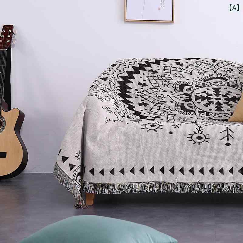 Sofa Covers - ソファカバー ソファケット マルチカバー ナバホ柄 マンデラ柄 幾何学模様 ストライプ柄 チェック柄 北欧風 オールシーズン 混紡素材 リビング インテリア 模様替え 汚れ防止