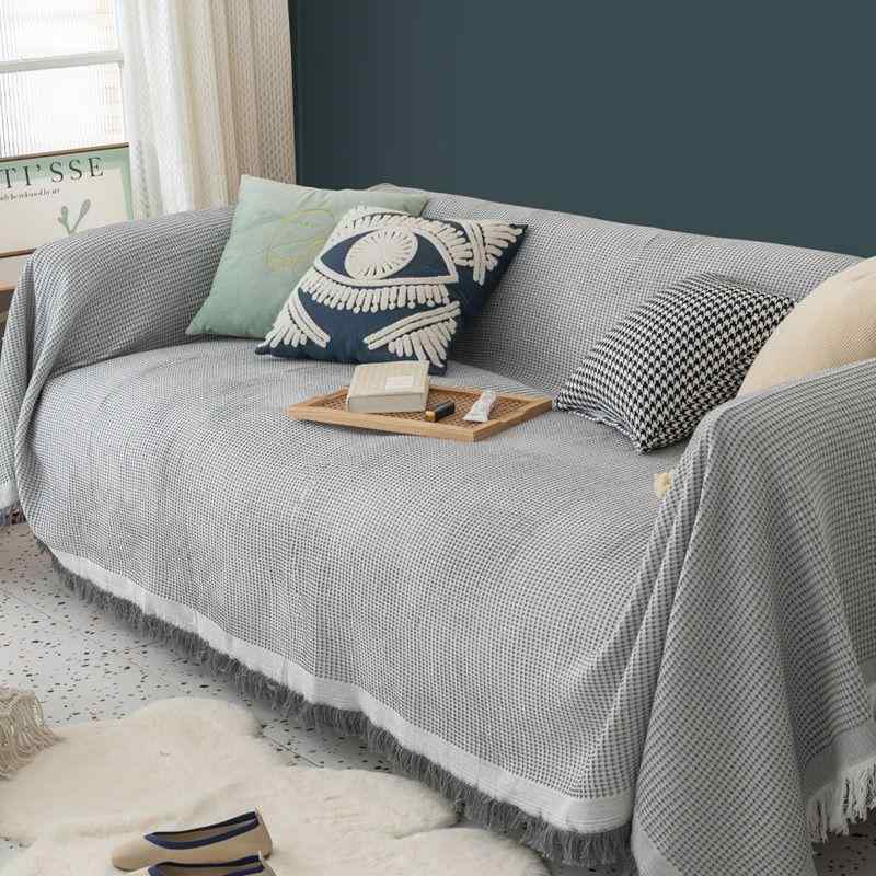 ソファカバー マルチカバー フルカバー 北欧風 コットン 無地 交織ワッフル ヴォルカニックアッシュ 組..